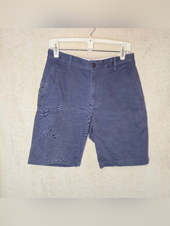 Dockers Other - Dockers Khaki Deim Logo Faded Navy Blue Casual Cotton Chino Shorts Size W29